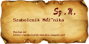 Szabolcsik Mónika névjegykártya